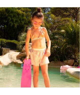Bikini rosa para niña. Moda infantil. Bañadores para niña