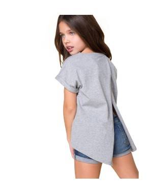 Camiseta gris para niña Talla 3-4 años